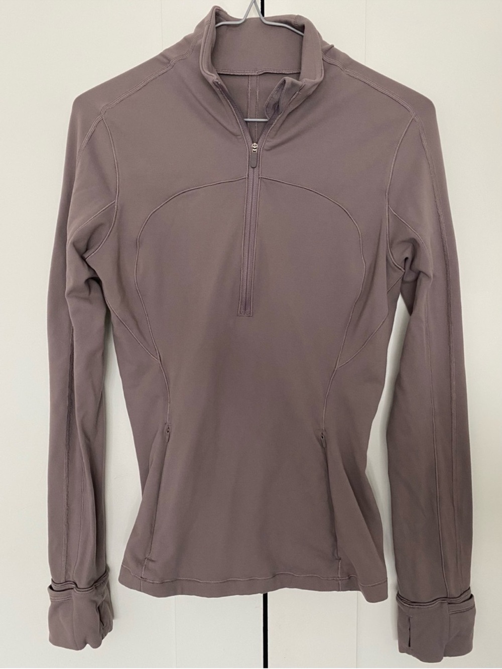 Lululemon Rulu Run Briskly 1/2 Zip Size 6 Lunar Rock